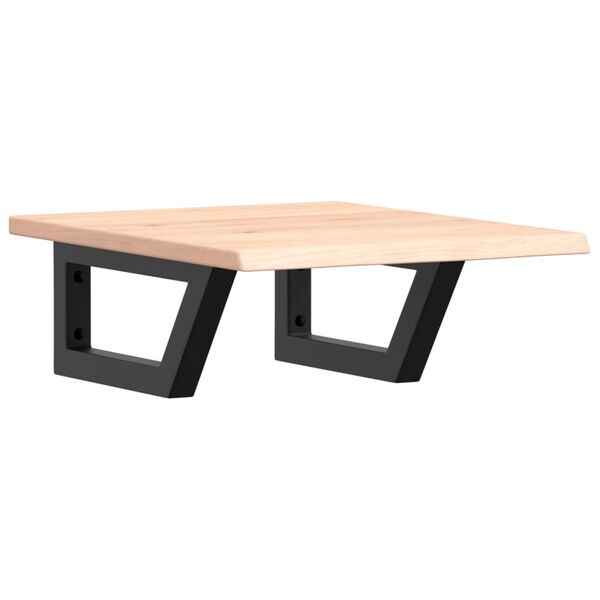 vidaXL Pesuallashylly seinälle teräs ja täysi tammi