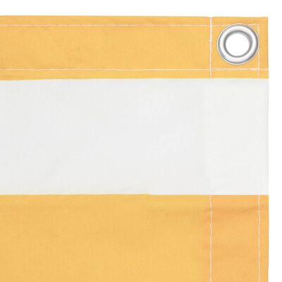 vidaXL Parvekkeen suoja valkoinen ja keltainen 120x300cm Oxford kangas