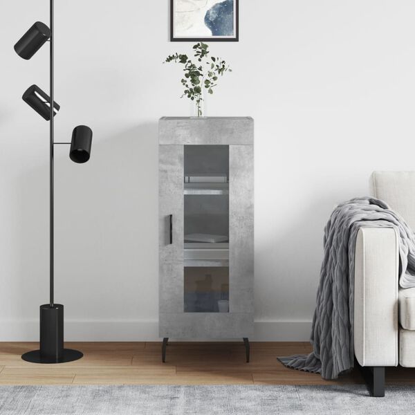 vidaXL Senkki betoninharmaa 34,5x34x90 cm tekninen puu