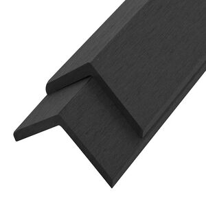 vidaXL Terassin reunuslauta WPC 170 cm musta