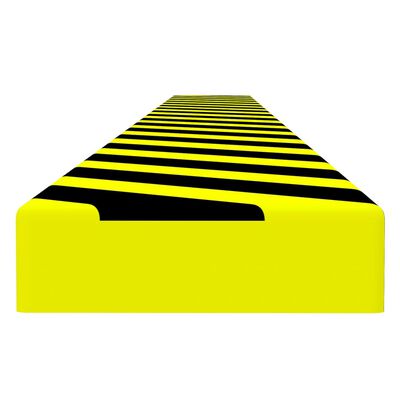 vidaXL Kulmasuoja keltainen ja musta 6x2x101,5 cm PU
