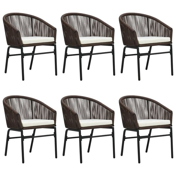 vidaXL 7-osainen ulkoruokailuryhm&auml; ruskea