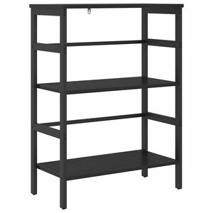 vidaXL Kirjahylly 2 tasoa 60 x 29,5 x 81 cm Tekninen puu Musta tammi.