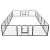 vidaXL Pentuaitaus 16 paneelia ter&auml;s 60x80 cm musta