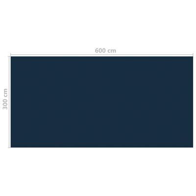 vidaXL Kelluva uima-altaan PE-aurinkoenergiakalvo 600x300 cm sinimusta