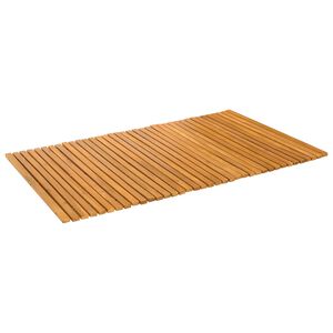 vidaXL Kylpyhuoneen Matto Luonnollinen 100 x 60 cm Tihe&auml; akasiapuu