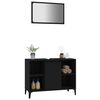 vidaXL 2-osainen Kylpyhuonekalustesarja musta tekninen puu