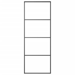 vidaXL Liukuovi alumiini ja ESG-lasi 76x205 cm musta