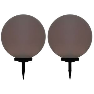 vidaXL LED-aurinkokennovalaisin 2 kpl v&auml;ri&auml; vaihtava py&ouml;re&auml; 50 cm RGB