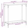 vidaXL Konsolip&ouml;yt&auml; artesaani tammi 75 x 30.5 x 75 cm Tekninen puu