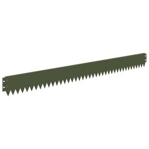 vidaXL Nurmireunus 10 pcs 103 x 10 cm Ter&auml;s Oliivinvihre&auml;