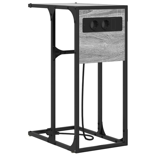 vidaXL Y&ouml;p&ouml;yt&auml;kaappi Harmaa Sonoma 41,5 x 26 x 60,5 cm Tekninen puu