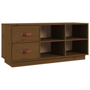 vidaXL Kenk&auml;kaappi hunajanruskea 100x34x45 cm t&auml;ysi m&auml;nty