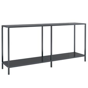 vidaXL Konsolip&ouml;yt&auml; musta 160x35x75,5 cm karkaistu lasi
