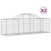 vidaXL Kaarevat kivikorit 2 kpl 200x50x60/80 cm galvanoitu rauta