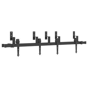vidaXL Liukuoven asennussarja ter&auml;s 152,5 cm musta
