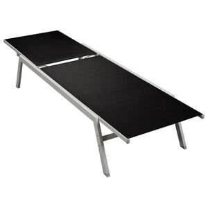 vidaXL Aurinkotuoli ter&auml;s ja tekstiili musta