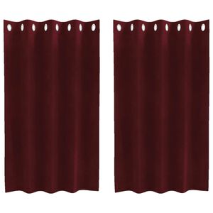vidaXL Pimennysverhot 2 pcs Viininpunainen 140 x 140 cm Sametti