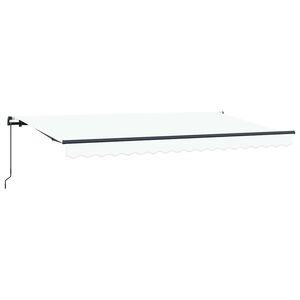 vidaXL Vetoutuva markiisi Valkoinen 400 x 200 cm kangas