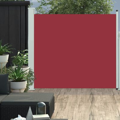 vidaXL Sisäänvedettävä terassin sivumarkiisi 170x300 cm punainen