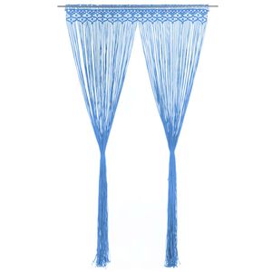 vidaXL Macrame verho sininen 140x240 cm puuvilla
