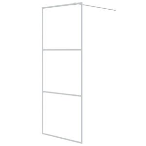 vidaXL Walk-in suihkusein&auml;ke valkoinen 80x195 cm kirkas ESG-lasi