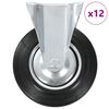 vidaXL Rullapy&ouml;r&auml;t kiinte&auml;t 12 kpl 200 mm