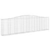 vidaXL Kaareva kivikori 400x30x100/120 cm galvanoitu rauta