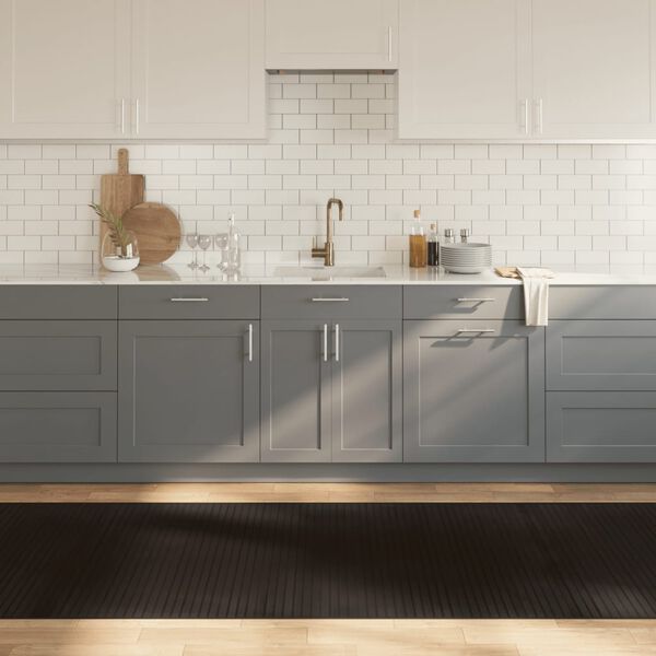 vidaXL Matto suorakaide tummanruskea 100x400 cm bambu