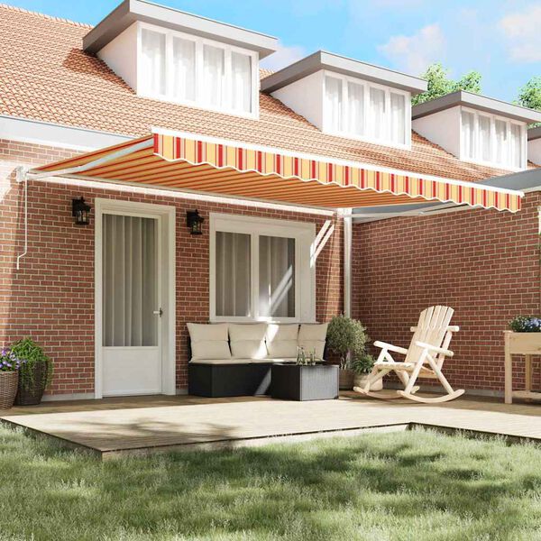 vidaXL Aurinkovarjo Keltainen ja oranssi 450 &times; 300 cm