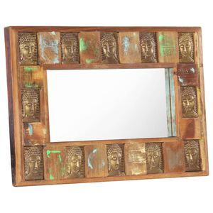 vidaXL Peili Buddhan kuvilla 80x50 cm kierr&auml;tetty t&auml;yspuu