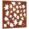 vidaXL Puutarhasein&auml;koriste 55x55 cm corten ter&auml;s vaahteranlehtikuvio