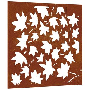 vidaXL Puutarhasein&auml;koriste 55x55 cm corten ter&auml;s vaahteranlehtikuvio