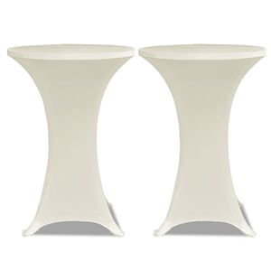 vidaXL Seisovan P&ouml;yd&auml;n P&auml;&auml;llyste &Oslash; 60 cm Kermanv&auml;rinen Stretch 2 kpl