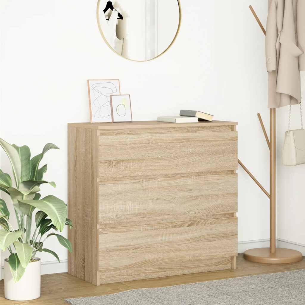 vidaXL Senkki sonoma tammi 80x35x76 cm tekninen puu