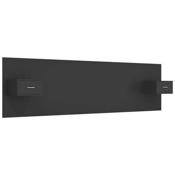 vidaXL S&auml;ngynp&auml;&auml;ty s&auml;ilytystilalla musta tekninen puu