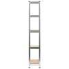 vidaXL 5-tasoinen Varastohylly hopea ter&auml;s ja tekninen puu