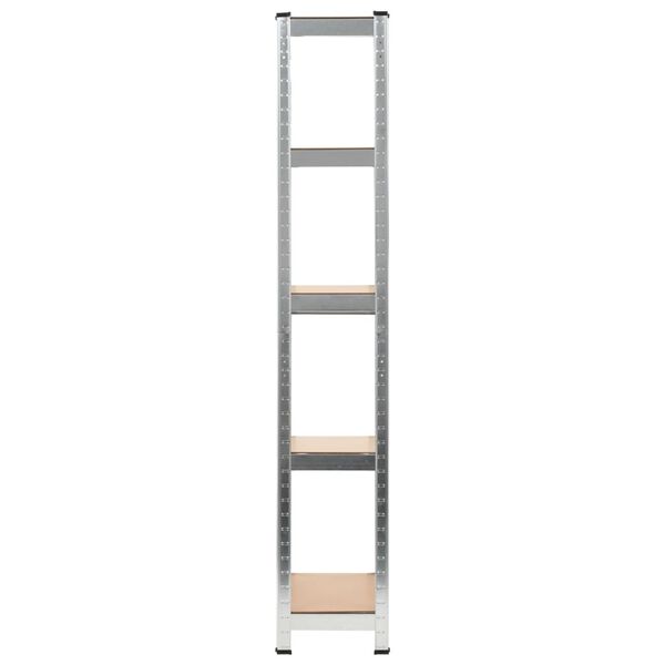 vidaXL 5-tasoinen Varastohylly hopea ter&auml;s ja tekninen puu