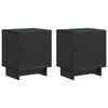 vidaXL Y&ouml;p&ouml;yt&auml;kaappi 2 pcs Musta 43 x 34,5 x 50 cm Tekninen puu