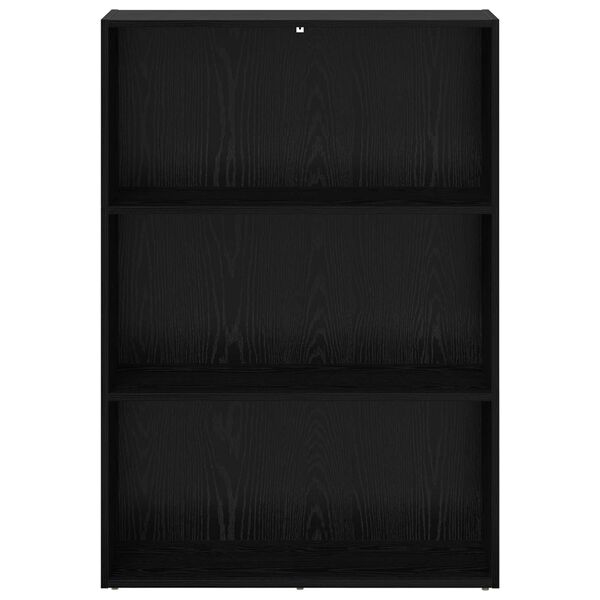 vidaXL Kirjahylly Musta tammi. 60 x 30 x 76.5 cm Tekninen puu