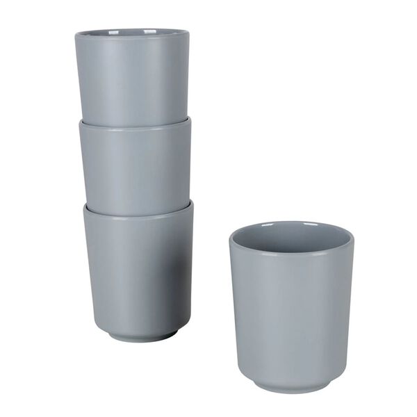 Bo-Camp 16-osainen astiasto Patom melamiini vaaleanharmaa