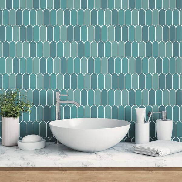 vidaXL Koristeelliset tarrat 10 pcs Sininen 30 x 30 x 0,8 cm