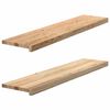 vidaXL ikkunalaudat 2 kpl K&auml;sittelem&auml;t&ouml;n 110x30x2 cm massiivipuutammea