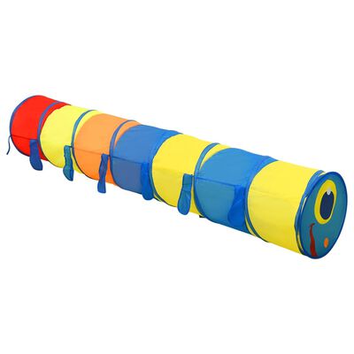 vidaXL Lasten leikkitunneli 250 pallolla monivärinen 245 cm polyesteri