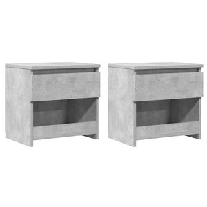 vidaXL Y&ouml;p&ouml;yd&auml;t 2 kpl betoninharmaa 40x30x39 cm tekninen puu