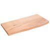 vidaXL Sein&auml;hylly vaaleanruskea 60x30x2 cm k&auml;sitelty t&auml;ystammi