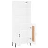 vidaXL Kaappi valkoinen 69,5x34x180 cm tekninen puu