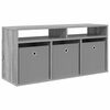 vidaXL Matala p&ouml;yt&auml; laatikon kanssa Harmaa Sonoma 102 x 32 x 48,5 cm