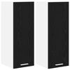 vidaXL Henkarikaappi 2 pcs Musta tammi ja valkoinen 30 x 31 x 80 cm