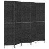 vidaXL Tilanjakaja 5-paneelinen 205x180 cm vesihyasintti musta